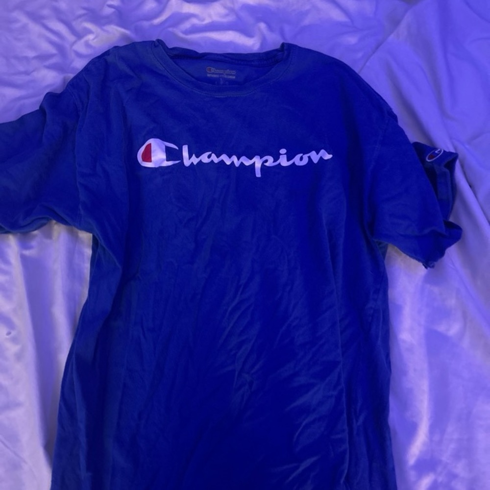 Blue champion shirt